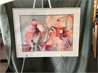 Watercolor matted and framed