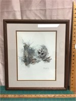 Signed and framed watercolor