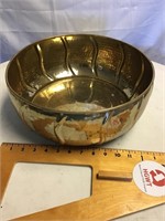 Large brass bowl