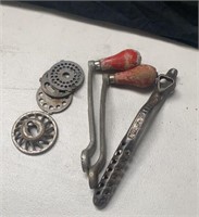 Antique grinder blades and handles