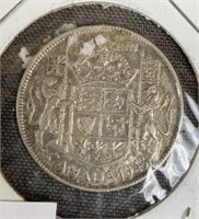 1943 Canada Silver 50 Cent piece