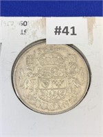 1952 Canada Silver 50 Cent piece