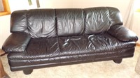 7 ft Black pleather couch