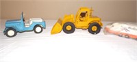 Blue Tonka Jeep, Wooden Payloader, +