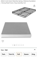 Full size mattress foundation; 5 inch
