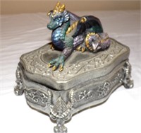 Dragon Pewter Jewelry Box