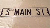 "S. Main Street" Embossed Metal street sign