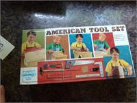 American Tool set case. Some toys & Flashlights
