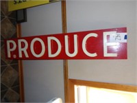 Super Value Produce sign, wood