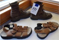 Mens Lace up work boots & Sandles Sz.9