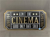 Admit One Cinema Sign