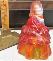 Little Bo peep slag glass bell