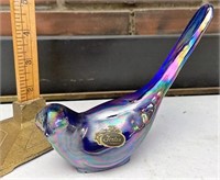 Fenton iridescent bird still have sticker