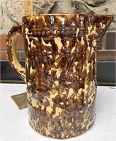 Rockingham Peacock stoneware pitcher