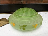 Glass Dish with flower frog