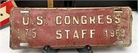 1963 US Congress staff license plate