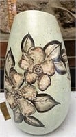Floral pottery vase