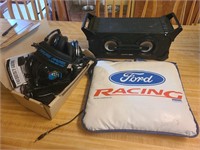 Lot of Racing Radios, Ford Cushion, Sharper Image