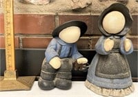 Ceramic  Amish figures