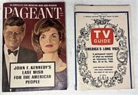 Pageant JFK book and 1963 TV Guide