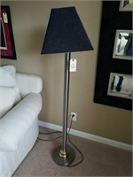 MODERNIST SATIN FINISH & BLACK FLOOR LAMP