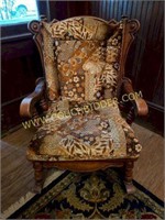 Antique wooden rocking chair