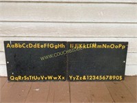 Antique Childrens School Alphabet & number boards