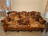 Very Nice Wooden Base Couch w/ removable cushions