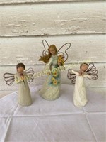 Set of 2 Willow Tree Angels & more