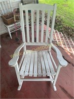 Nice wooden white rocking chair