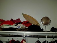 CONTENTS ON TOP SHELF IN CLOSET