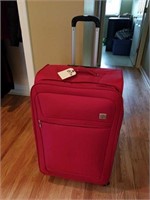 LARGE RED ROLLING SUITCASE