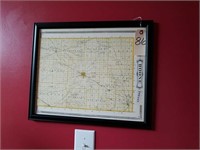 FRAMED MAP OF BOONE COUNTY