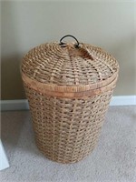 ROPE STYLE CLOTHES HAMPER W/ LID