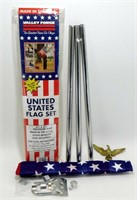 * American Flag with Poles - 2 1/2 x 3 1/2