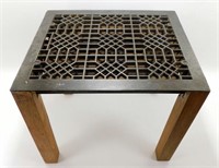 ** Cast Iron Grate Table Top - Made Into Small