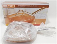 * NRFB 9 1/2" Copper Square Pan w/ Lid: For Oven &