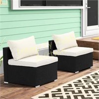 Set of 2 Patio Chairs Rattan $248 Retail