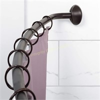 Zenna Home Aluminum Curved Shower Rod 50” - 72”