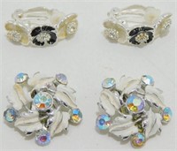 2 Pairs of Old Vintage Silver Earrings -