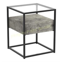 S&Co Home Accents Table 1 Drawer Glass Top