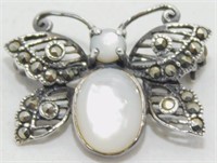 Vintage Sterling Silver, Marcasite and Moonstone