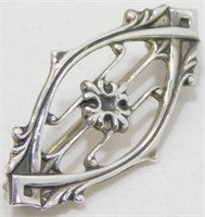 Antique Sterling Silver Nouveau Ladies Collar Pin