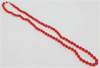 Antique Czechoslovakian Red Glass Beads