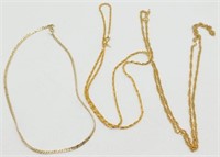 Vintage Trifari Chain Necklaces - Three