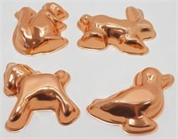 Vintage Copper Animal Molds