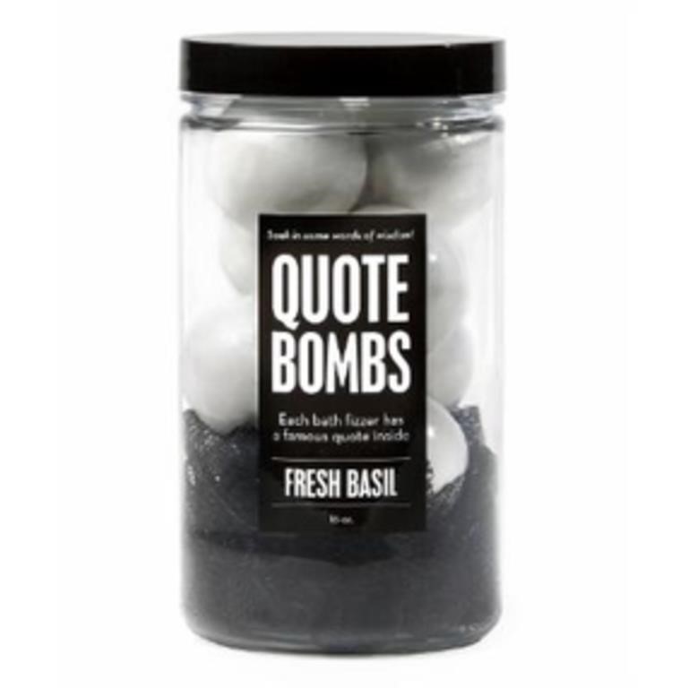 $25 Da Bomb Quote Bath Bomb Jar: Fresh Basil