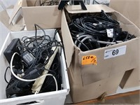 2 Boxes Computer Leads, Transformers, Power Boards