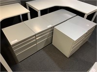 6 Steel 3 Drawer Mobile Office Pedestals