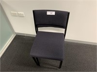 2 Mauve Fabric Stackable Visitors Chairs